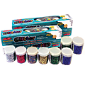 Charles Leonard Creative Arts Glitter Shakers, 0.75 Oz, Assorted Colors, 12 Shakers Per Pack, Case Of 2 Packs