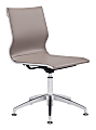 Zuo Modern® Glider Conference Chair, Taupe/Chrome