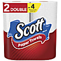 Scott Choose-A-Sheet 1-Ply Paper Towels, 2 Double Rolls/110 Sheets Per Roll, White