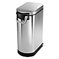 simplehuman Pet Food Can, 1,183.5 Oz, Brushed Silver