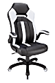 RS Gaming™ Bonded Leather High-Back Gaming Chair, White/Black 1 thumbnail image