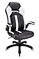 RS Gaming™ Bonded Leather High-Back Gaming Chair, White/Black