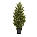 Nearly Natural Cedar Pine 36”H Mini Indoor/Outdoor Tree With Pot, 36”H x 18”W x 17”D, Green