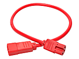 Eaton Tripp Lite Series Power Cord C14 to C15 - Heavy-Duty, 15A, 250V, 14 AWG, 2 ft. (0.61 m), Red - Power extension cable - IEC 60320 C14 to IEC 60320 C15 - 2 ft - red