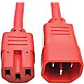 Eaton Tripp Lite Series Power Cord C14 to C15 - Heavy-Duty, 15A, 250V, 14 AWG, 2 ft. (0.61 m), Red - Power extension cable - P018002ARD 1 thumbnail image