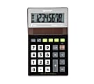 Sharp Calculators ELR277 Recycled Handheld Calculator - Automatic Power Down, 4-Key Memory, Environmentally Friendly - Solar Powered - 4.5" x 2.3" x 0.8" - Black, Silver - 1 Each