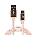 Limitless Innovations Cablelinx Elite USB Type-C To USB Type-A Braided Cable, 6', Rose Gold, USBC-A72-004-GC