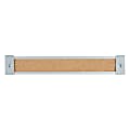 Quartet® Natural Cork Bulletin Bar, 2" x 124", White