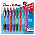 Paper Mate® Profile™ Retractable Ballpoint Pens, Bold Point, 1.4 mm, Assorted Translucent Barrel, Assorted Ink Colors, Pack Of 8