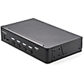 StarTech.com 4 Port HDMI KVM Switch 4K 60Hz UHD HDR, HDMI 2.0 Single Monitor, 2 Port USB 3.0 Hub, 4x USB HID, Audio, Hotkey Switching, TAA