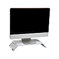 Mind Reader Monitor Stand, Resin, 3"H x 18-1/4"W x 9"D, White 1 thumbnail image