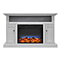 Cambridge® Sorrento Electric Fireplace With Multicolor LED Insert And Entertainment Stand, 47"W, White