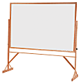 Quartet® Reversible Porcelain Dry-Erase Boards With Oak Wood Frame (Casters Sold Separately), 48" x 72", White 1 thumbnail image