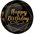 Amscan Birthday Foil Balloon, Circle, 16", Orbz Elegant Lines 1 thumbnail image