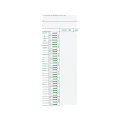 Acroprint Weekly Time Cards For Acroprint ATT 310 Totaling Time Recorder, 10" x 4", White/Green, Pack Of 200