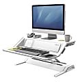 Fellowes® Lotus™ DX Adjustable Sit-Stand Workstation, White