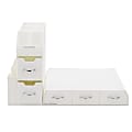 Mind Reader Single Serve Coffee Pod Drawer and Cup Condiment Set, 2 Pcs, 11-3/20"H x 11-1/4"W x 5-7/20"D, White 1 thumbnail image