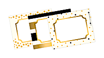 Barker Creek Self-Adhesive Name Badge Labels, 3 1/2” x 2 3/4”, Gold, Pack Of 45 1 thumbnail image