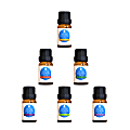Pursonic Essential Aroma Oil Blends, Assorted Scents, 10 mL, Pack Of 6 Scents