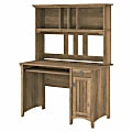 Bush Furniture Salinas 48"W Computer Desk With Hutch, Reclaimed Pine, Standard Delivery