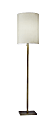 Adesso® Liam Floor Lamp, 60-1/2"H, Light Beige Shade/Antique Brass
