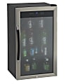 Avanti 3.0 Cu Ft Showcase Beverage Cooler Refrigerator, Black/Stainless Steel