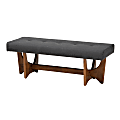Baxton Studio 9835 Bench, 17-15/16"H x 48-13/16"W x 18-5/16"D, Gray/Walnut 1 thumbnail image