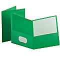 Oxford™ Twin-Pocket Portfolios, Green, Pack Of 10