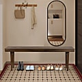 Glamour Home Baird Wooden Bench, 16"H x 47-1/4"W x 18"D, Walnut 1 thumbnail image