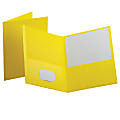 Oxford™ Twin-Pocket Portfolios, Yellow, Pack Of 10