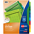 Avery® Dividers for 3 Ring Binders, 8-Tab Binder Dividers, Plastic Binder Dividers, Insertable Big Tab™, Multicolor, 1 Set (11901)