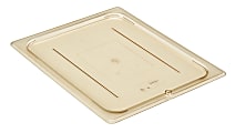 Cambro H-Pan High-Heat GN 1/2 Flat Covers, 3/8"H x 10-3/8"W x 12-3/4"D, Amber, Pack Of 6 Covers