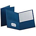 Oxford™ Twin-Pocket Portfolios, Medium Blue, Pack Of 10 1 thumbnail image