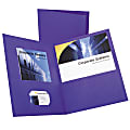 Oxford™ Twin-Pocket Portfolios, Purple, Pack Of 10 1 thumbnail image