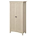 Bush Furniture Salinas 63"H Bathroom Storage Cabinet With Doors, Antique White, Standard Delivery 1 thumbnail image