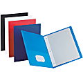 Oxford™ Twin-Pocket Portfolio With Fasteners, Assorted Colors, Pack Of 10