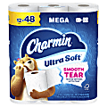 Charmin Ultra Soft 2-Ply Toilet Paper, 4" x 4", 208 Sheets Per Roll, Pack Of 12 Mega Rolls 1 thumbnail image