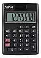 Ativa® 8-Digit Desktop Calculator, Black