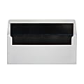 LUX #10 Foil-Lined Square-Flap Envelopes, Peel & Press Closure, White/Black, Pack Of 500