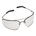 Metaliks Safety Eyewear, Indoor/Outdoor Mirror Lens, HC, Silver Frame, Metal