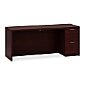 HON® Valido Laminate Right Credenza, File/File, Mahogany