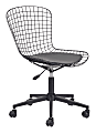 Zuo® Modern Wire Mid-Back Office Chair, Black