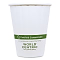World Centric® Double-Wall Paper Hot Cups, 8 Oz, White, Pack Of 1,000 Cups