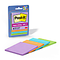 Post-it® Super Sticky Notes, 3 x 3 in, 4 Sticky Note Pads, 45 Sheets/Pad, Iris Infusion, Vital Orange, Aqua Wave, and Limeade Colors 1 thumbnail image