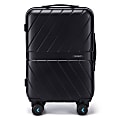 BAGSMART Polycarbonate Rolling Daren Carry-On Suitcase, 21-3/4”H x 14”W x 8-3/4”D, Black 1 thumbnail image