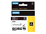 DYMO Rhino Coloured Vinyl - Vinyl - permanent adhesive - white on brown - Roll (0.75 inx18 ft) 1 roll(s) tape - 1805418 1 thumbnail image