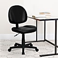Flash Furniture LeatherSoft™ Faux Leather Mid-Back Ergonomic Swivel Chair, Black
