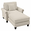 Bush® Furniture Coventry Chaise Lounge With Arms, Cream Herringbone, Standard Delivery 1 thumbnail image