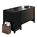 Office Depot® Brand Easton Wall Single-Pedestal Desk, 30"H x 59 3/8"W x 24 1/8"D, Black 1 thumbnail image