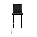 Eurostyle Hasina Regenerated Leather Bar Stools, Black, Set Of 2 Stools 1 thumbnail image